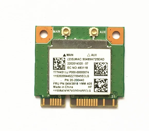 Wholesale New Realtek RTL8723BE Wifi Bluetooth-compatible 4.0 For Lenovo Thinkpad E440 E540 S440 S540 FRU: 04w3818
Wholesale New Realtek RTL8723BE Wifi Bluetooth-compatible 4.0 For Lenovo Thinkpad E440 E540 S440 S540 FRU: 04w3818