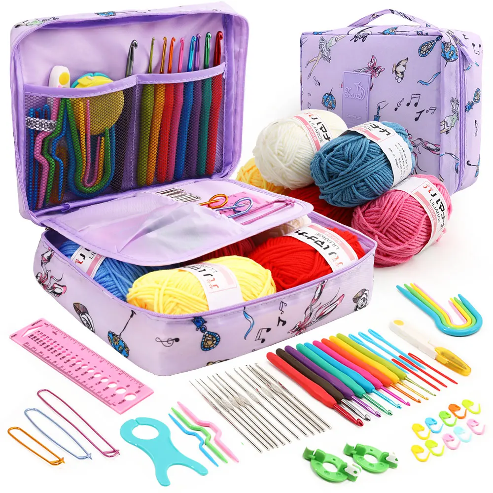 59Pcs Crochet Hook Kit With Storage Bag Weaving Knitting Needles Set DIY Arts Craft Sewing Tools Accessories Crochet Supplies
59Pcs Crochet Hook Kit With Storage Bag Weaving Knitting Needles Set DIY Arts Craft Sewing Tools Accessories Crochet Supplies