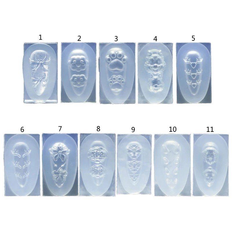 3D Nail Art Silicone Mold Ghost Animal Cloud Antler Pattern Nail Decoration Carving Template Resin Casting Molds
3D Nail Art Silicone Mold Ghost Animal Cloud Antler Pattern Nail Decoration Carving Template Resin Casting Molds
