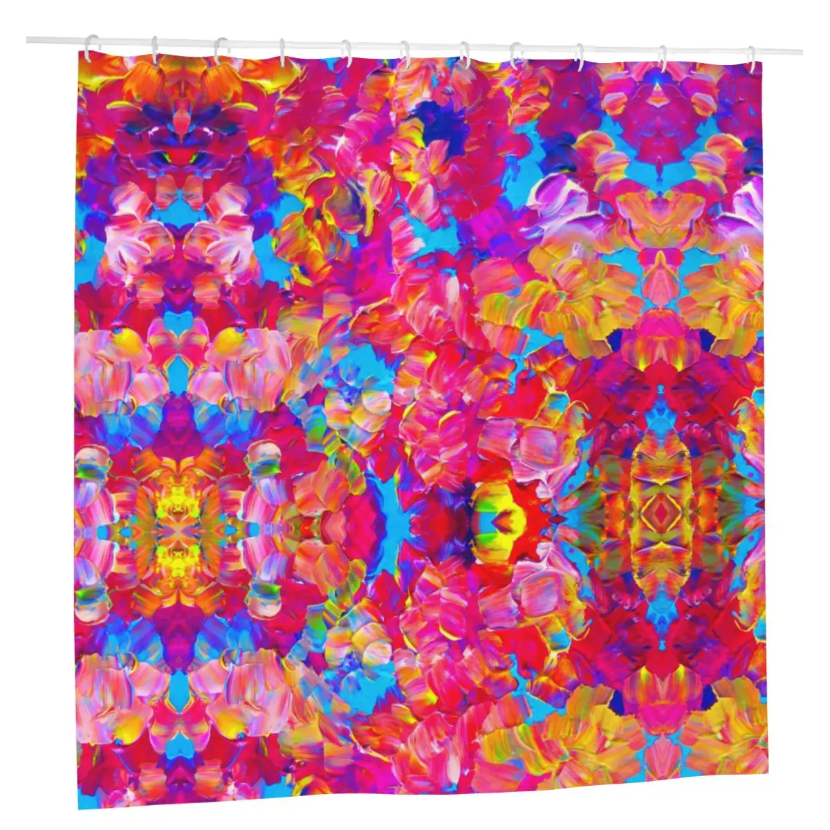 Floral Fantasy Bold Abstract Pink Shower Curtains Chic Acrylic Painting Colorful Romantic Bath Cloth Screen with 12 Hooks 
Floral Fantasy Bold Abstract Pink Shower Curtains Chic Acrylic Painting Colorful Romantic Bath Cloth Screen with 12 Hooks