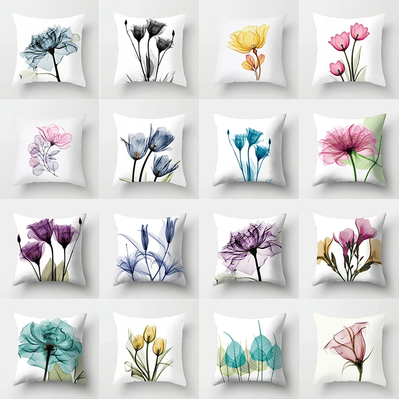 Leaves Floral Polyester Cushion Cover Ink Colorful Flower Plant Pillowcase Print Waist cojines decorativos para sofá Home Decor
Leaves Floral Polyester Cushion Cover Ink Colorful Flower Plant Pillowcase Print Waist cojines decorativos para sofá Home Decor