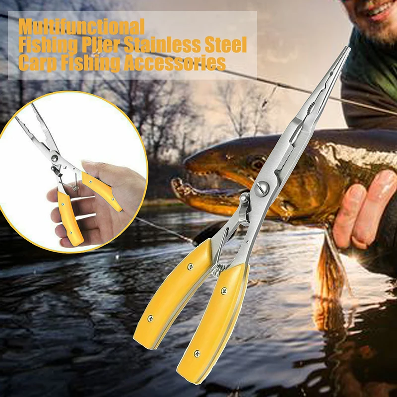 Stainless Steel Fishing Plier Fishing Tackle Lure Cutter Hook Tackle Tool Cutter Hook Remover Line Cutter Grip Split Ring Pliers
Stainless Steel Fishing Plier Fishing Tackle Lure Cutter Hook Tackle Tool Cutter Hook Remover Line Cutter Grip Split Ring Pliers