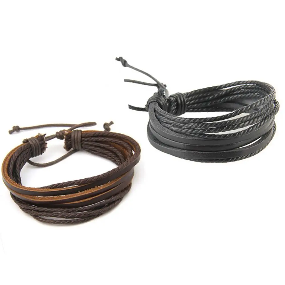 Faux Leather Braided Women Multi-layer Bracelet Fashion Bangle Gift Unisex Men Leather Hand-woven Rope Wrist Decor Couples Gift
Faux Leather Braided Women Multi-layer Bracelet Fashion Bangle Gift Unisex Men Leather Hand-woven Rope Wrist Decor Couples Gift