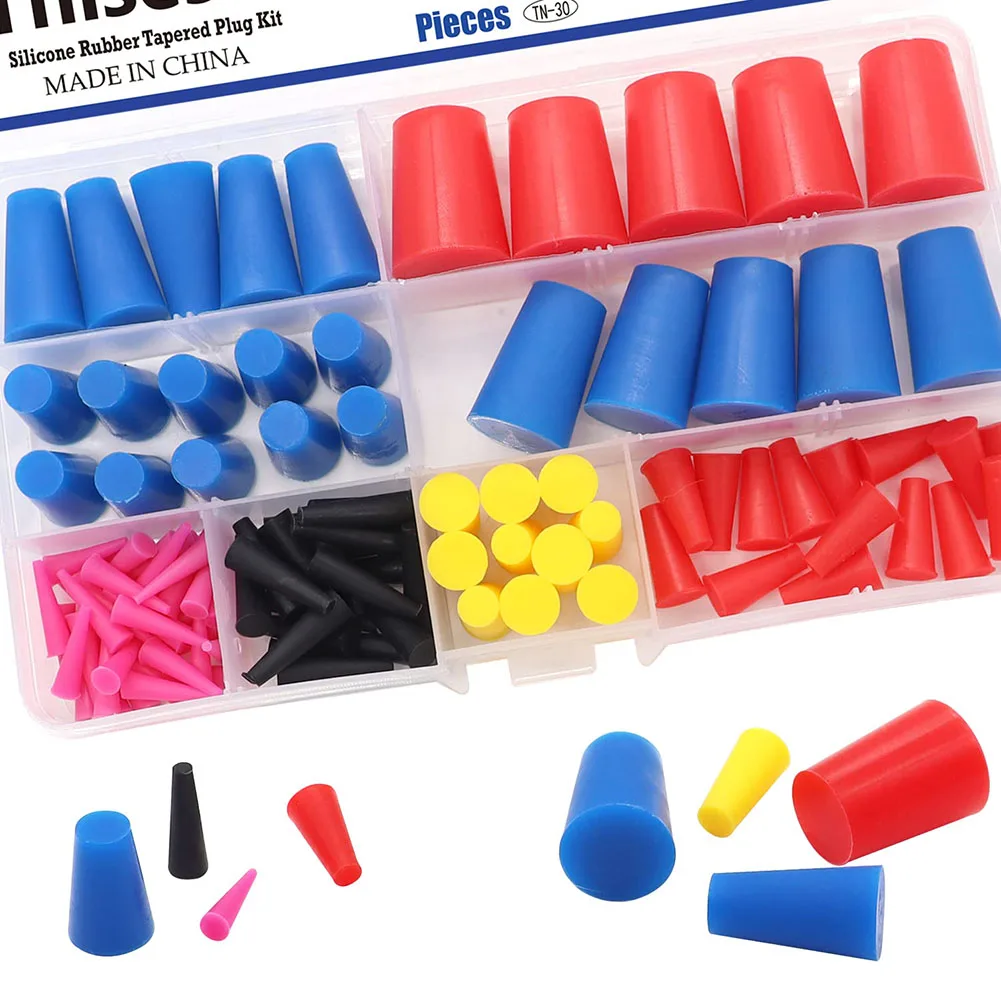 

105pcs High Temp Masking Plugs Powder Coating Silicone Cone Plugs Assortment Kit Non-toxic And Harmless Car Parts & Accessories