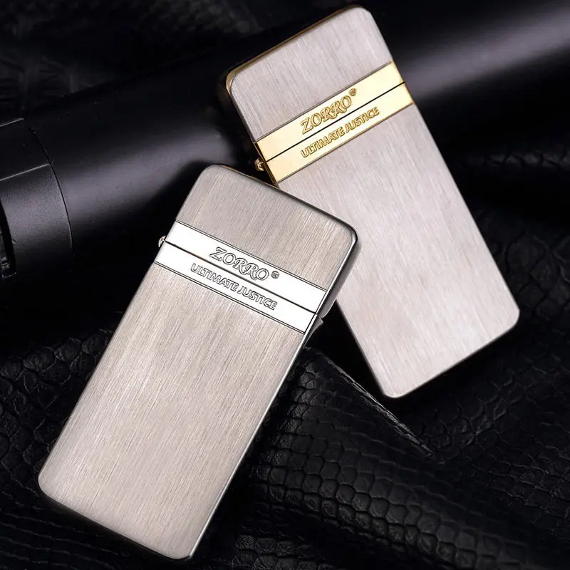New ZORRO Ultrathin Pure Copper Mini Kerosene Lighter Portable Metal Windproof Minimalism Lighters Cigarette Smoking Gadget Gift
New ZORRO Ultrathin Pure Copper Mini Kerosene Lighter Portable Metal Windproof Minimalism Lighters Cigarette Smoking Gadget Gift