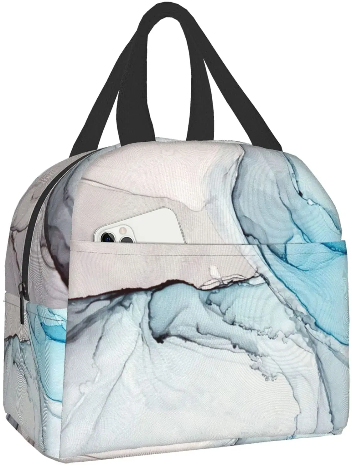 Lunch Bag for Women Marble Grey Blue Pastel Abstract Insulated Lunch Box Cooler Tote for Adults Men Work School Picnic Reusable
Lunch Bag for Women Marble Grey Blue Pastel Abstract Insulated Lunch Box Cooler Tote for Adults Men Work School Picnic Reusable