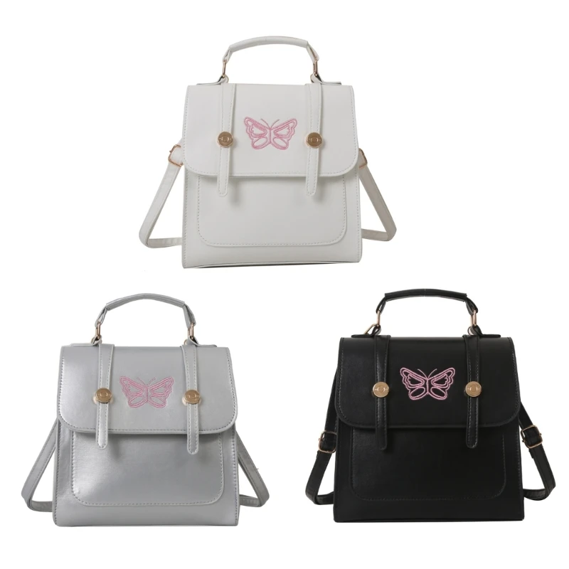 

Travel Daypack Girls Backpack Embroidery ButterflyDesign Bookbags for Teen Girl Student Schoolbag Rucksack Pack Book Bag
