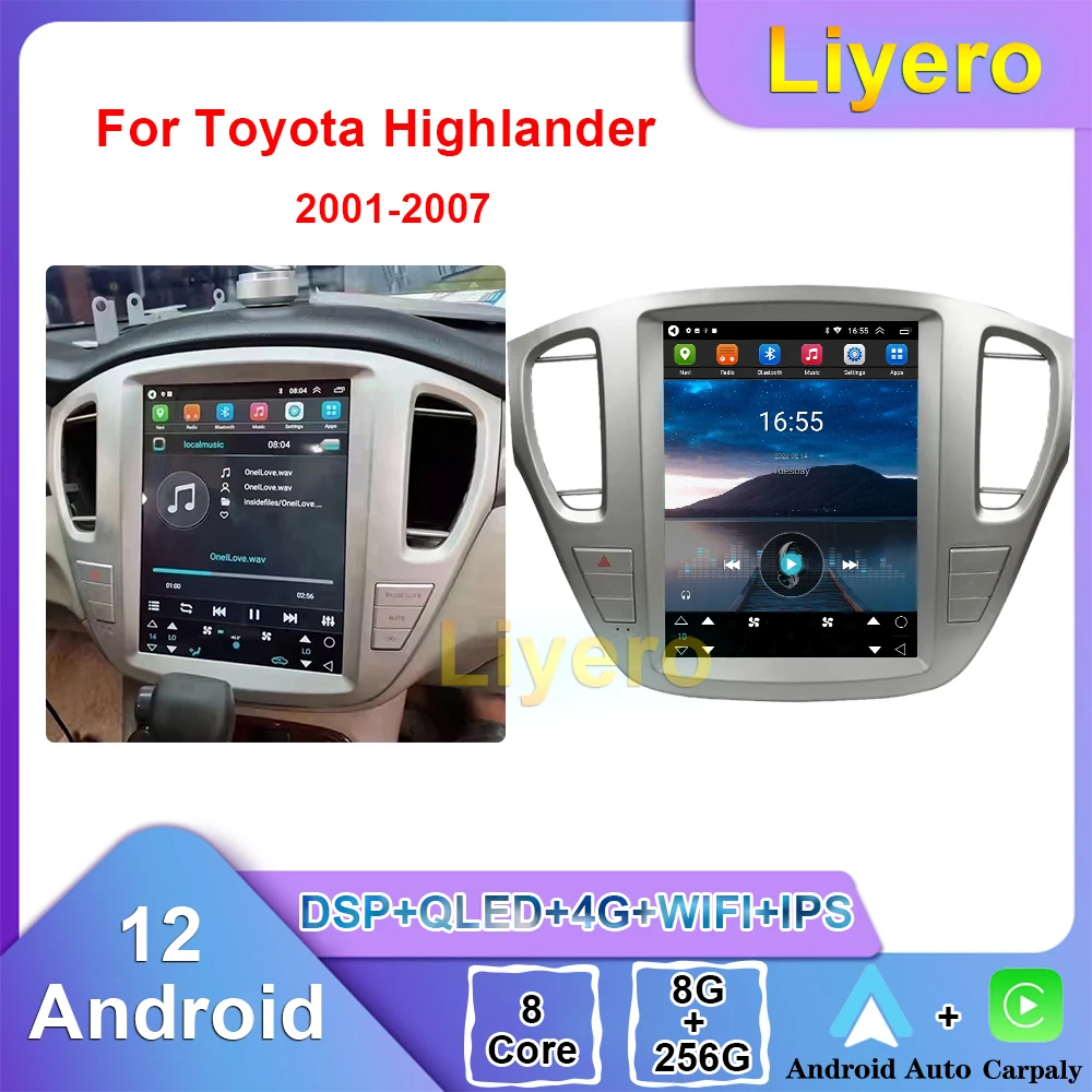 Liyero Car Radio For Toyota Highlander 2001-2007 Car Play Android Auto GPS Navigation DVD Multimedia Video Player Stereo DSP 4G
Liyero Car Radio For Toyota Highlander 2001-2007 Car Play Android Auto GPS Navigation DVD Multimedia Video Player Stereo DSP 4G