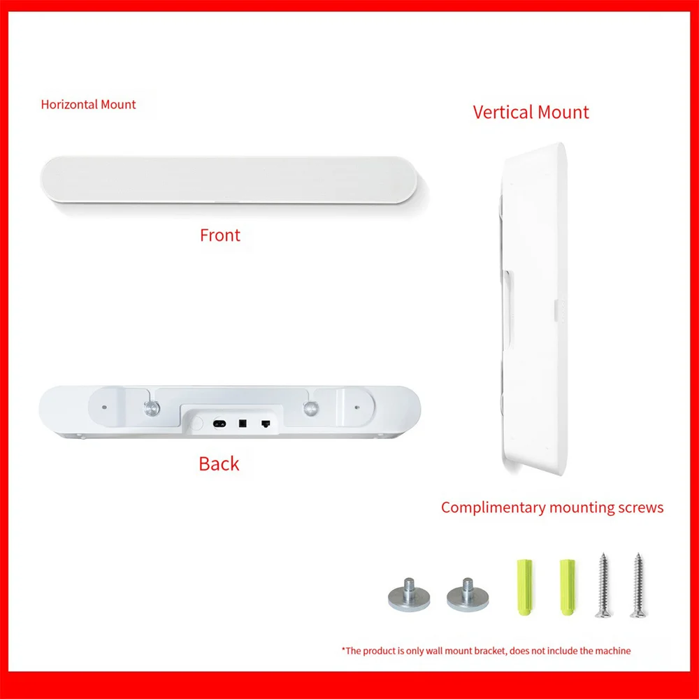 For SONOS Ray Soundbar Metal Bracket Wall-Mount Audio Stand Bar Speaker Hanger White Audio Accessories
For SONOS Ray Soundbar Metal Bracket Wall-Mount Audio Stand Bar Speaker Hanger White Audio Accessories