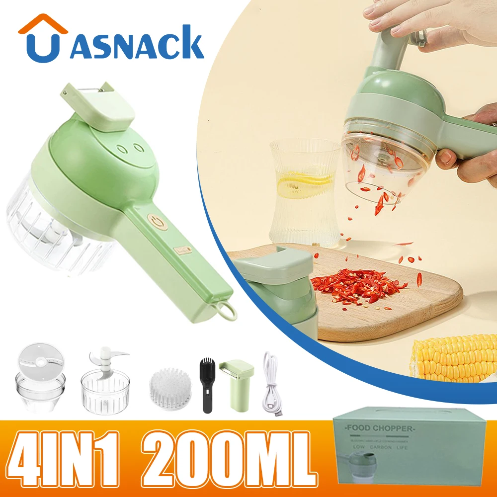 New 4 In1 Multifunctional Electric Vegetable Cutter Slicer Garlic Mud Masher Cutting Pressing Mixer Garlic Chopper Food Slice
New 4 In1 Multifunctional Electric Vegetable Cutter Slicer Garlic Mud Masher Cutting Pressing Mixer Garlic Chopper Food Slice