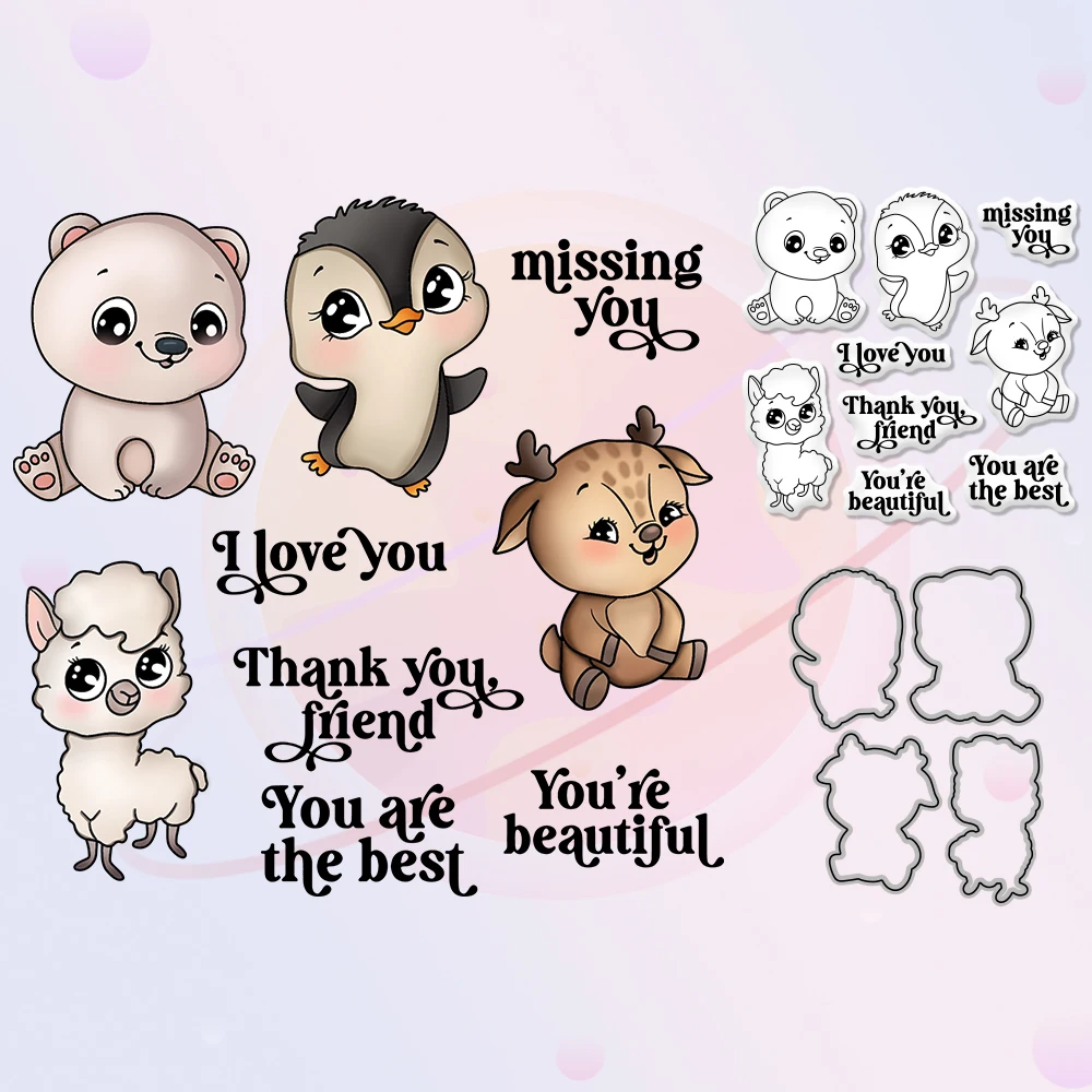 Cute Baby Animals Metal Cutting Dies Clear Stamp Set DIY Scrapbooking Embossed Cut Dies Stamps For Card Making Album Craft Decor
Cute Baby Animals Metal Cutting Dies Clear Stamp Set DIY Scrapbooking Embossed Cut Dies Stamps For Card Making Album Craft Decor