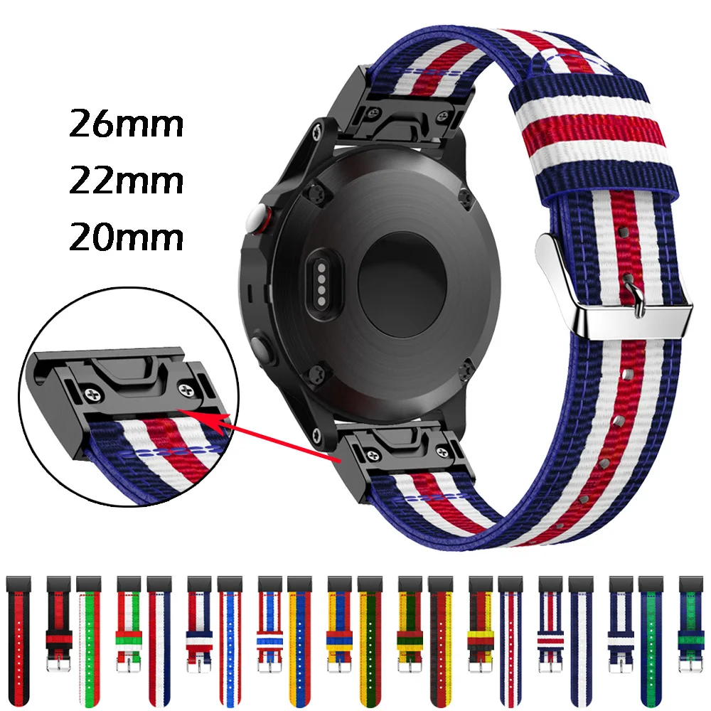 Ремешок нейлоновый для наручных часов Garmin Fenix 5/5X/5S Plus 6/6X/6S, 20 мм 22 мм 26 мм
Ремешок нейлоновый для наручных часов Garmin Fenix 5/5X/5S Plus 6/6X/6S, 20 мм 22 мм 26 мм