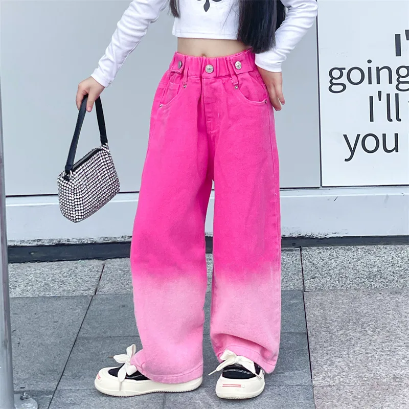 Kids Girl Gradient Jeans 8 10 years Fashion Wide Leg Denim Pants Fashion Teen Girls Streetwear Jeans
Kids Girl Gradient Jeans 8 10 years Fashion Wide Leg Denim Pants Fashion Teen Girls Streetwear Jeans
