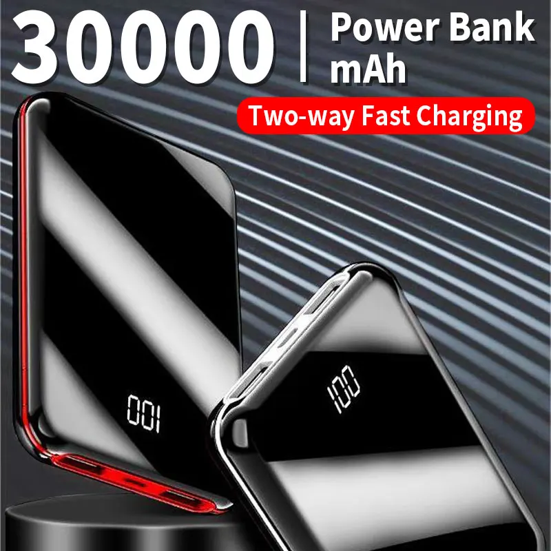 Mini Power Bank Portable 30000mAh Charger Two-way Fast Charging Digital Display External Battery for iPhone Xiaomi Huawei
Mini Power Bank Portable 30000mAh Charger Two-way Fast Charging Digital Display External Battery for iPhone Xiaomi Huawei