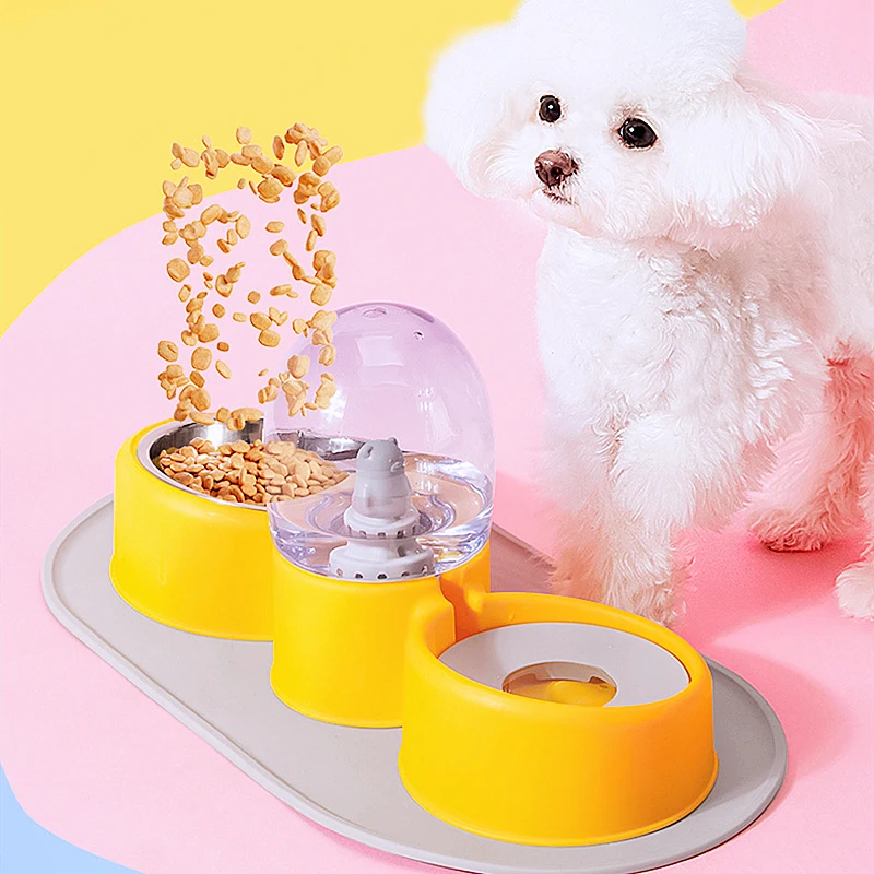 Stainless Steel Dog Bowl Pet Double Bowl 350ML Automatic Drinking Water Bowl Cat Food Dogs Feeder With Placemat Product Supplies
Stainless Steel Dog Bowl Pet Double Bowl 350ML Automatic Drinking Water Bowl Cat Food Dogs Feeder With Placemat Product Supplies