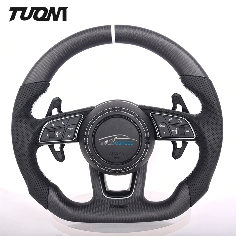 Steering Wheel For Audi RS4 RS5 RS6 TT R8 S6 S7 S8 RS3 RS7 A7 A8 Q1 Q2 Q3 Matt Carbon Fiber
Steering Wheel For Audi RS4 RS5 RS6 TT R8 S6 S7 S8 RS3 RS7 A7 A8 Q1 Q2 Q3 Matt Carbon Fiber
