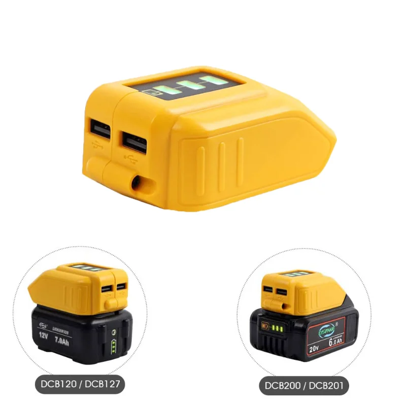 Хит продаж, зарядное устройство с USB-преобразователем для DEWALT 14,4 в 18 в 20 в, преобразователь литий-ионных аккумуляторов DCB090, USB-адаптер для зарядки устройства, источник питания
Хит продаж, зарядное устройство с USB-преобразователем для DEWALT 14,4 в 18 в 20 в, преобразователь литий-ионных аккумуляторов DCB090, USB-адаптер для зарядки устройства, источник питания
