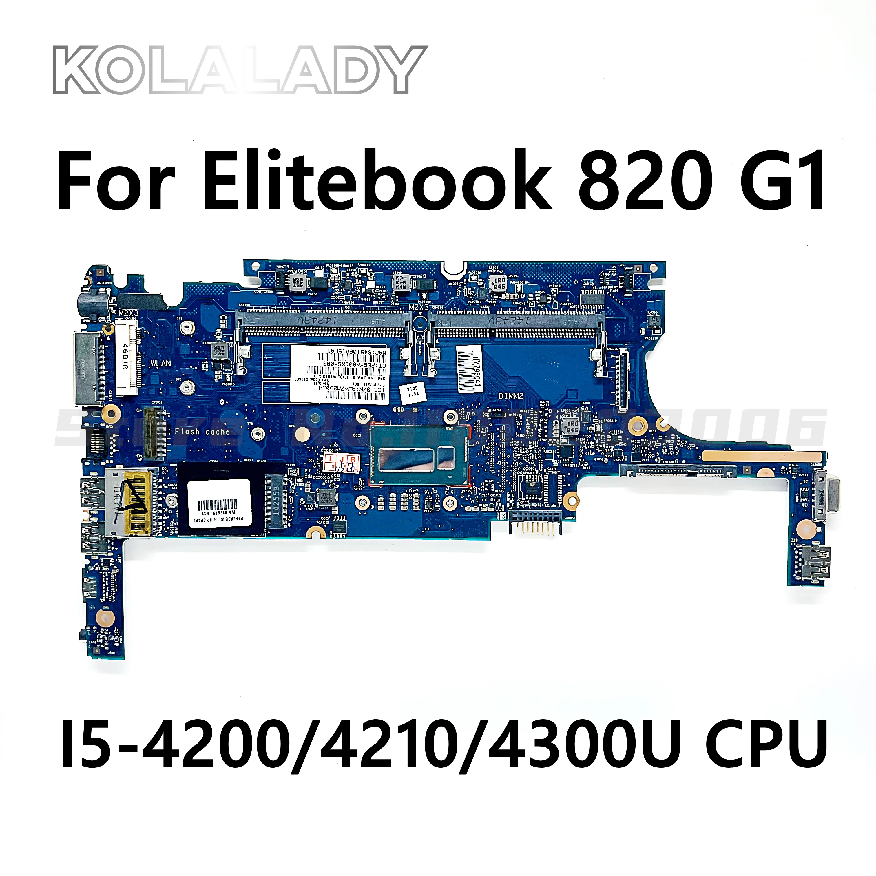 Материнская плата для ноутбука HP EliteBook 820 G1 802497-001 802497-501 802497-601 I5-4200/4210/4300U CPU 6050A2630701 DDR3 100% протестирована
Материнская плата для ноутбука HP EliteBook 820 G1 802497-001 802497-501 802497-601 I5-4200/4210/4300U CPU 6050A2630701 DDR3 100% протестирована