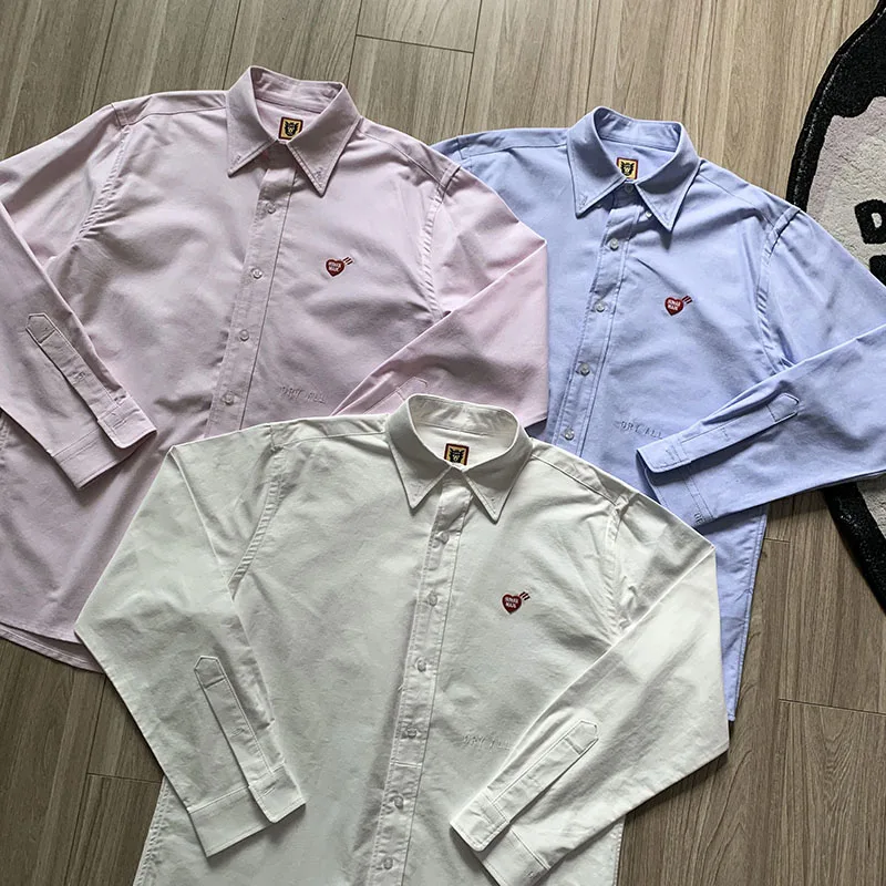 Human Made Shirts Embroidered Heart Cotton Casual Men Women 1:1 Long Sleeve Shirts
Human Made Shirts Embroidered Heart Cotton Casual Men Women 1:1 Long Sleeve Shirts