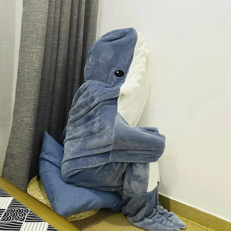 Shark Blanket Super Soft Cozy Flannel Wearable Blanket Hoodie Home Animal Tail Sleeping Bag Kids Movie Night Shark Cosplay Gifts
Shark Blanket Super Soft Cozy Flannel Wearable Blanket Hoodie Home Animal Tail Sleeping Bag Kids Movie Night Shark Cosplay Gifts