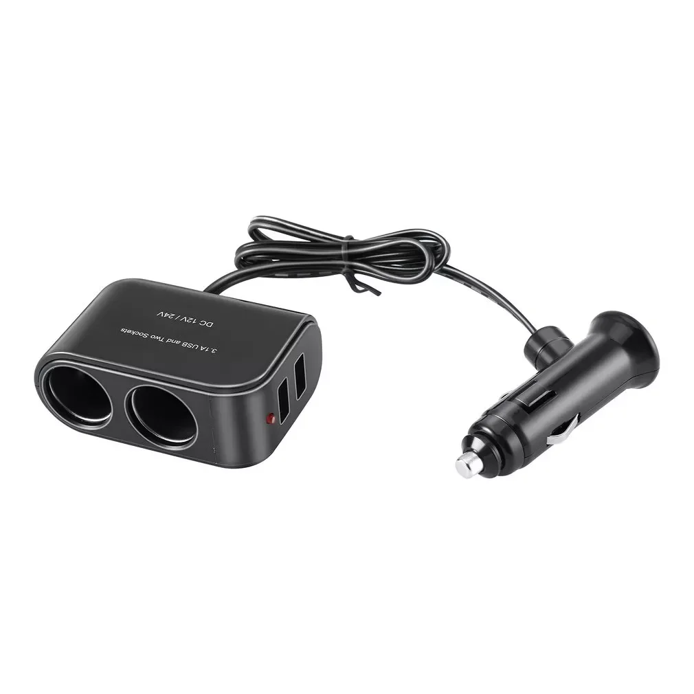 Universal USB 12V/24V 2 Way Car Cigarette Lighter +LED Light Switch Auto Socket Splitter Charger vehicle lighter adapter Univers
Universal USB 12V/24V 2 Way Car Cigarette Lighter +LED Light Switch Auto Socket Splitter Charger vehicle lighter adapter Univers
