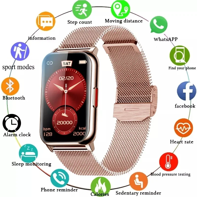 Smart Band Fitness Tracker Bracelet Waterproof Smartwatch Heart Rate Monitor Blood Oxygen OLED Screen For Huawei/Xiaomi
Smart Band Fitness Tracker Bracelet Waterproof Smartwatch Heart Rate Monitor Blood Oxygen OLED Screen For Huawei/Xiaomi