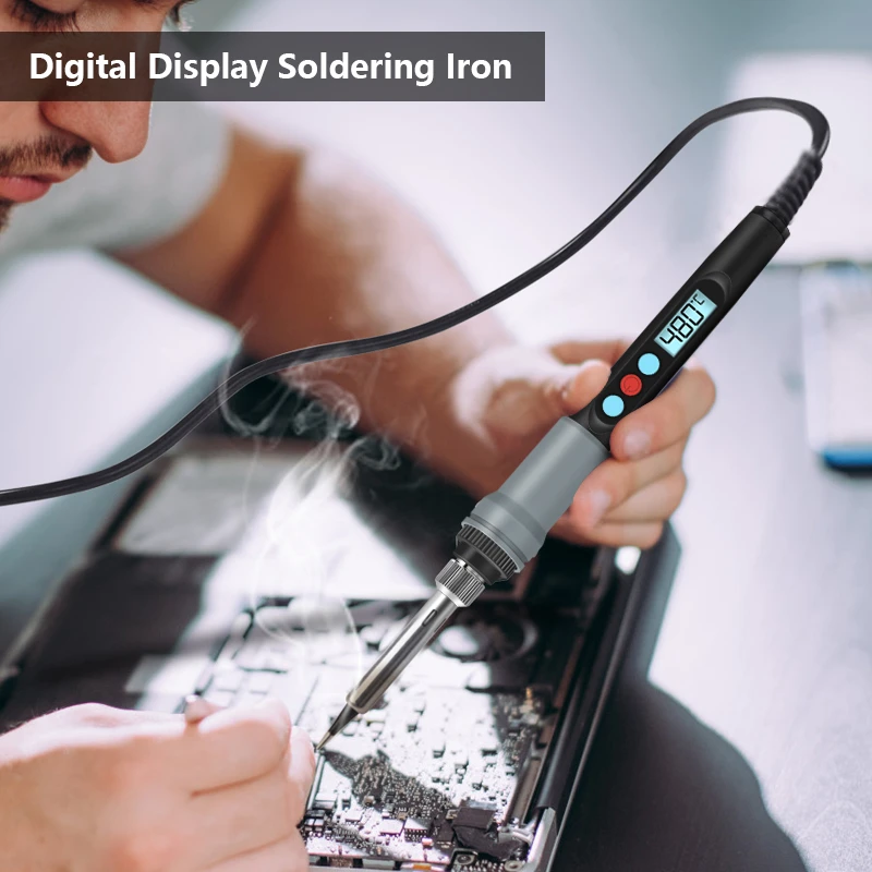 Adjustable Electric Soldering Iron Set Led Display Portable Fast Heating Tin Welding Small Electronic Repair Tool Kit
Adjustable Electric Soldering Iron Set Led Display Portable Fast Heating Tin Welding Small Electronic Repair Tool Kit