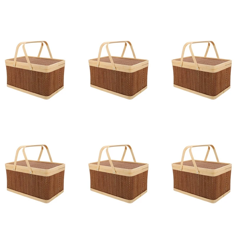 6X Bamboo Portable Storage Basket Picnic Basket Snack Fruit Basket Home Kitchen Storage Basket Bedroom Desk Basket
6X Bamboo Portable Storage Basket Picnic Basket Snack Fruit Basket Home Kitchen Storage Basket Bedroom Desk Basket
