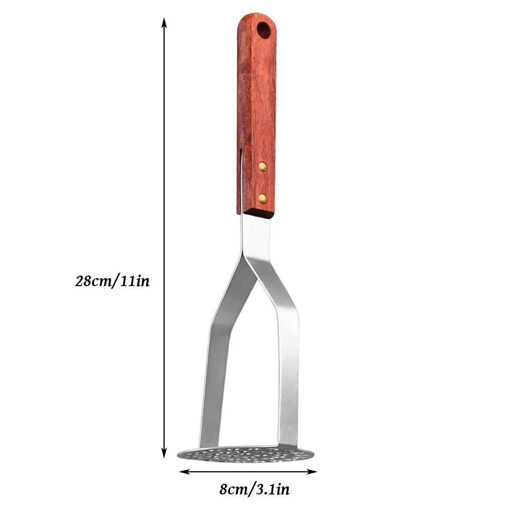 Potato Masher Manual Press Vegetable Fruit Crusher Stainless Steel Grinder Wooden Handle Kitchen Gadget
Potato Masher Manual Press Vegetable Fruit Crusher Stainless Steel Grinder Wooden Handle Kitchen Gadget