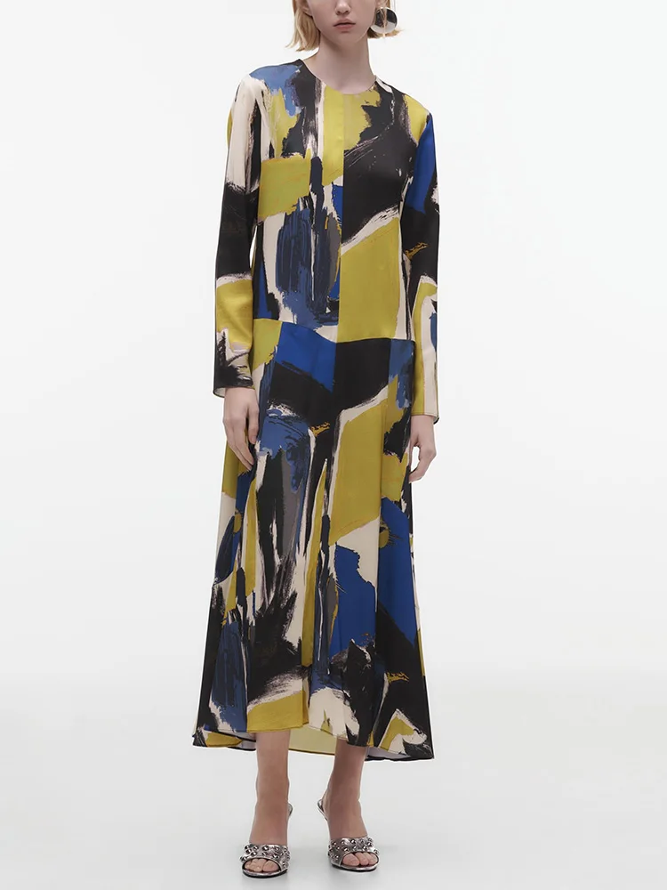 Spring Dresses For Women 2023 Fashion Vintage Abstract Print Dress Ladies Round Neck Long Sleeve Flared Hem Elegant Midi Dress
Spring Dresses For Women 2023 Fashion Vintage Abstract Print Dress Ladies Round Neck Long Sleeve Flared Hem Elegant Midi Dress