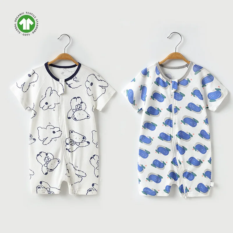 Newborn Romper Soft Organic Cotton Summer Baby Clothes Breathable Thin Boy Girl Short-sleeve Onesies Air-conditioned Clothing
Newborn Romper Soft Organic Cotton Summer Baby Clothes Breathable Thin Boy Girl Short-sleeve Onesies Air-conditioned Clothing