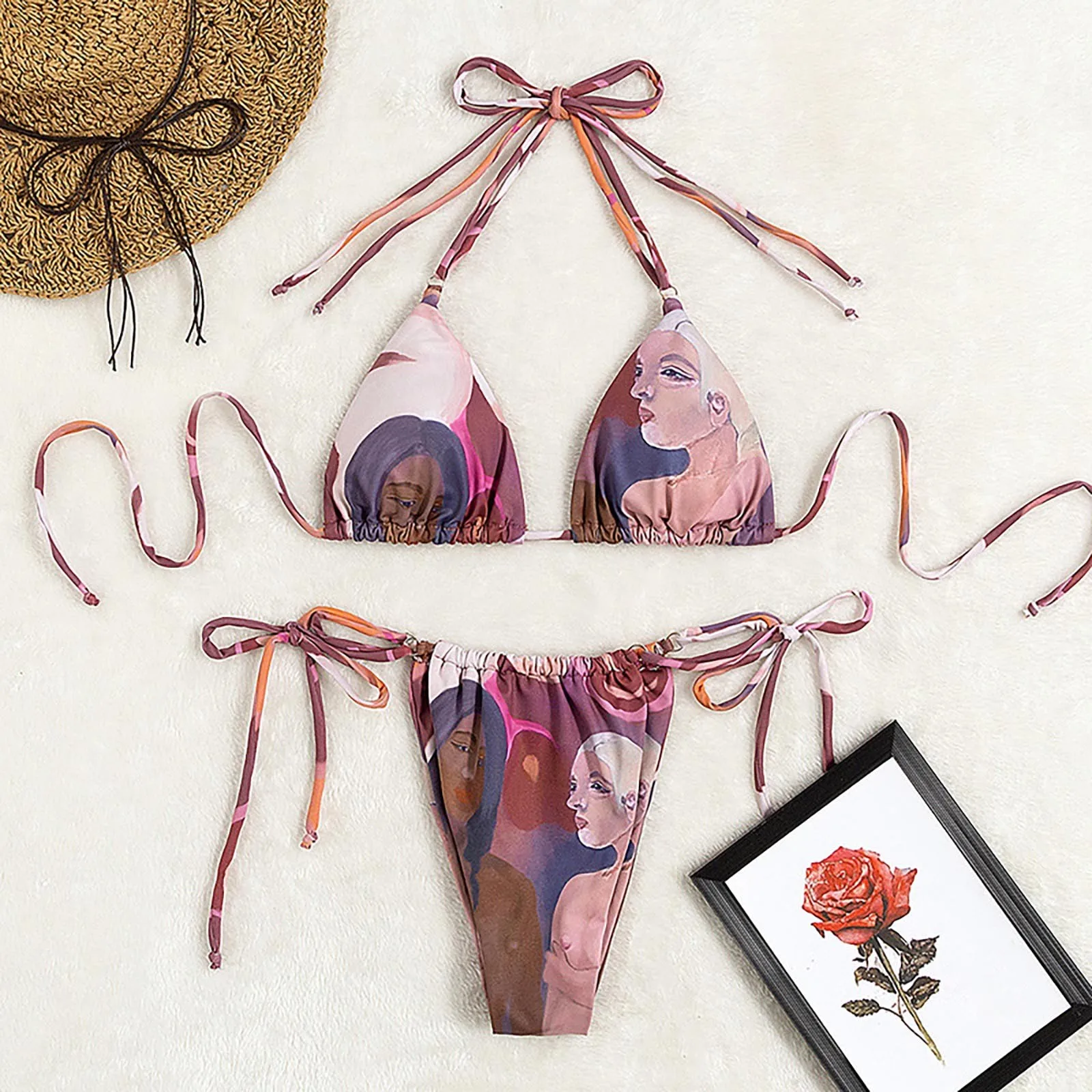 Sexy Bikinis Set Lace Up Halter Swimwear Women 2022 Backless Swimsuit Bikini Beachwear Bathing Suit Female Two Pieces Biquini Su
Sexy Bikinis Set Lace Up Halter Swimwear Women 2022 Backless Swimsuit Bikini Beachwear Bathing Suit Female Two Pieces Biquini Su