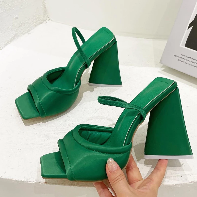 Silk Green high heels Sandals Fashion Open Toe Triangle Square Heels Back Strap Women Sandals Dress Shoes open toe shoes
Silk Green high heels Sandals Fashion Open Toe Triangle Square Heels Back Strap Women Sandals Dress Shoes open toe shoes