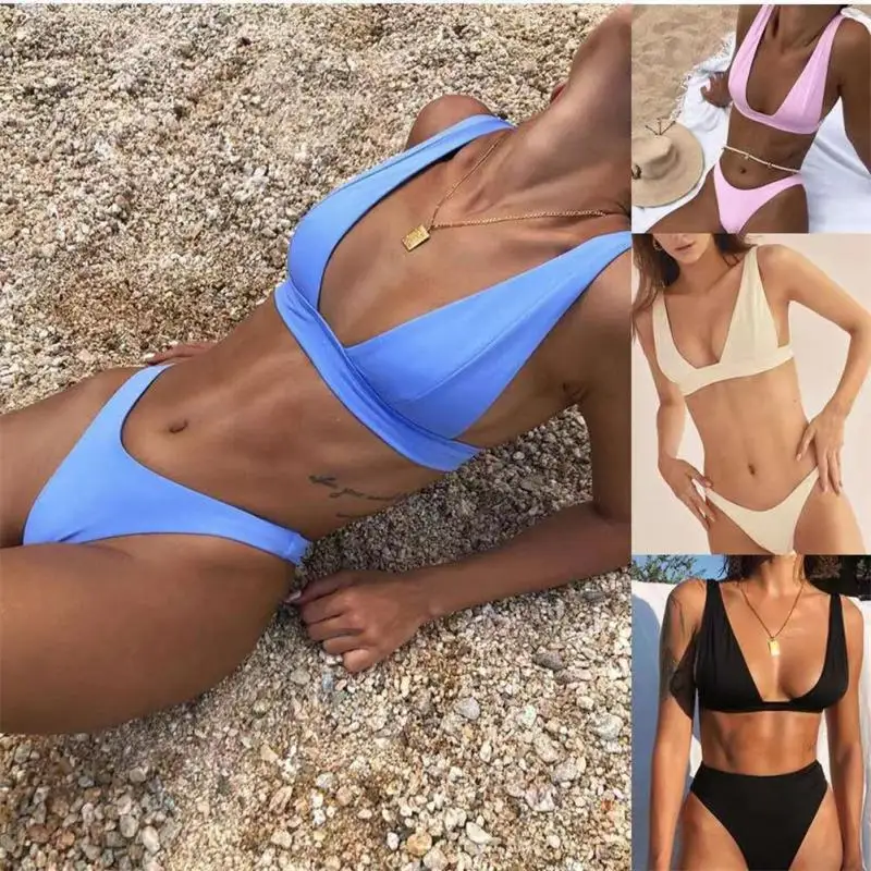 New Sexy Solid Bikini Set Fashion Push Up Swimsuit 2022 Summer Women Two Piece Brand Swimwear Beach Bathing Suit Swimming Suits
New Sexy Solid Bikini Set Fashion Push Up Swimsuit 2022 Summer Women Two Piece Brand Swimwear Beach Bathing Suit Swimming Suits