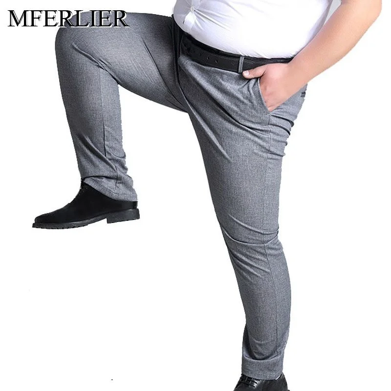 

Брюки MFERLIER мужские эластичные, размер 5XL 6XL 7XL 8XL 9XL 10XL, талия 138 см, большие размеры 145 кг, весна-лето