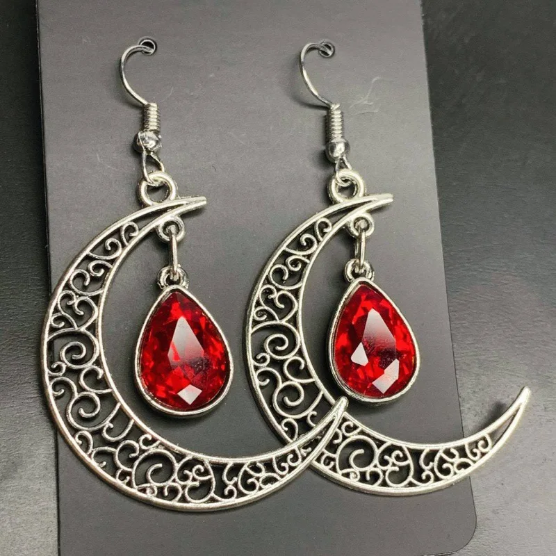 Goth Crescent Water Drop Charm Earring Moon Earrings For Women Accessories Metal Vintage Silver Color Ear Piercing Jewelry Gift
Goth Crescent Water Drop Charm Earring Moon Earrings For Women Accessories Metal Vintage Silver Color Ear Piercing Jewelry Gift