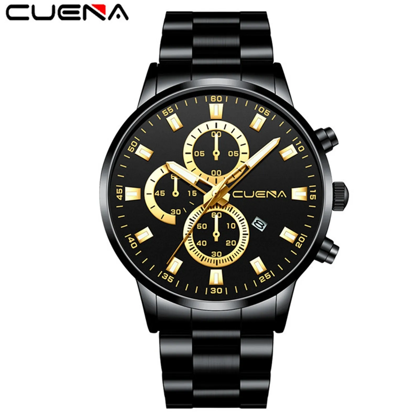 

Cuena Men Fashion Business Stainless Steel Analog Date Sport Quartz Wrist Watch 2022 Minimalist Men's Fashion Ultra Thin Watches