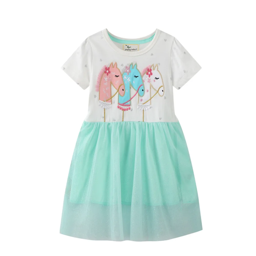 Kids Girls Short Sleeves Cartoon Horse Embroidery A-line Knee Length Patchwork Mesh Dress
Kids Girls Short Sleeves Cartoon Horse Embroidery A-line Knee Length Patchwork Mesh Dress