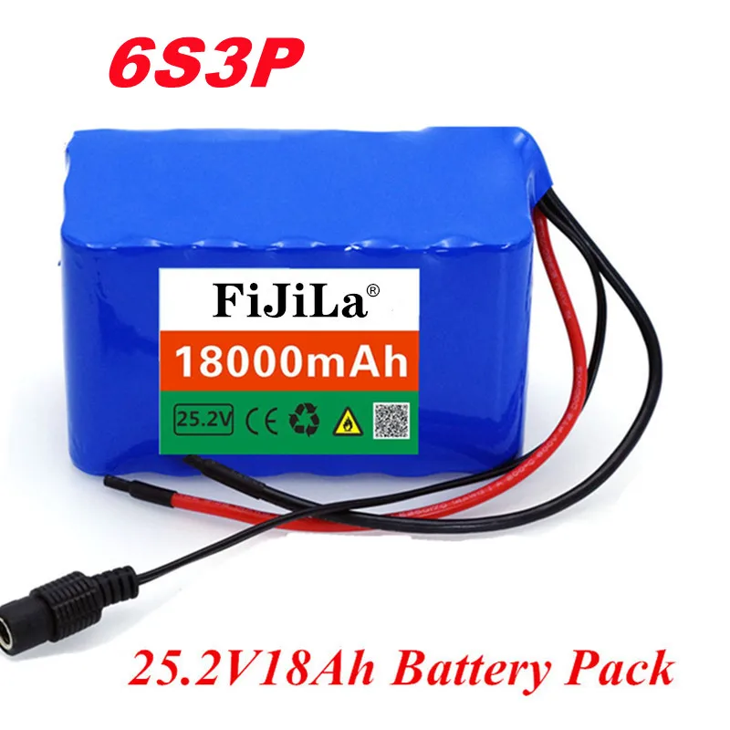 6s3p 24V 18.0Ah 18650 Battery Lithium 25.2V 18000mAh Electric Bicycle Moped /Electric/Li Ion Pack
6s3p 24V 18.0Ah 18650 Battery Lithium 25.2V 18000mAh Electric Bicycle Moped /Electric/Li Ion Pack