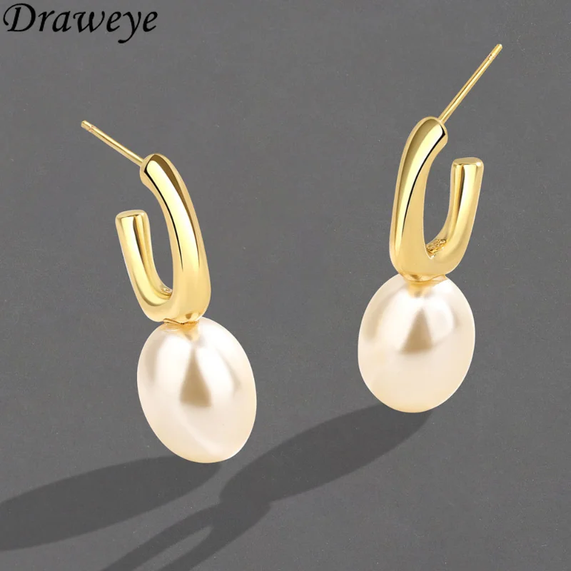 Draweye Simple Fashion Earrings for Women Pearls Silver Gold Color Vintage Jewelry Luxury Korean Elegant Pendientes Earrings
Draweye Simple Fashion Earrings for Women Pearls Silver Gold Color Vintage Jewelry Luxury Korean Elegant Pendientes Earrings