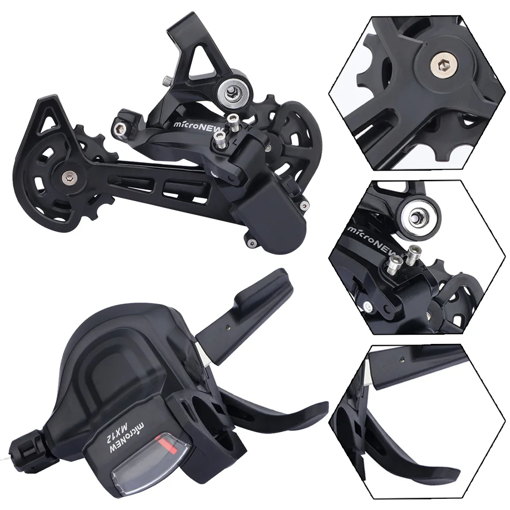 MicroNEW MTB Rear Shifter 12 Speed Road Bike Rear Derailleur/Right Shifter 13T Pulley Mountain Bike Accessories
MicroNEW MTB Rear Shifter 12 Speed Road Bike Rear Derailleur/Right Shifter 13T Pulley Mountain Bike Accessories
