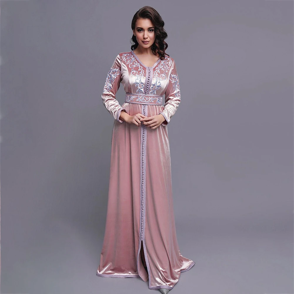 Laxsesu V-Neck Pink Evening Dresses Long Sleeves Moroccan Caftan Saudi Arabia Prom Dresses 2022 Appliques Prom Gowns Custom Made
Laxsesu V-Neck Pink Evening Dresses Long Sleeves Moroccan Caftan Saudi Arabia Prom Dresses 2022 Appliques Prom Gowns Custom Made