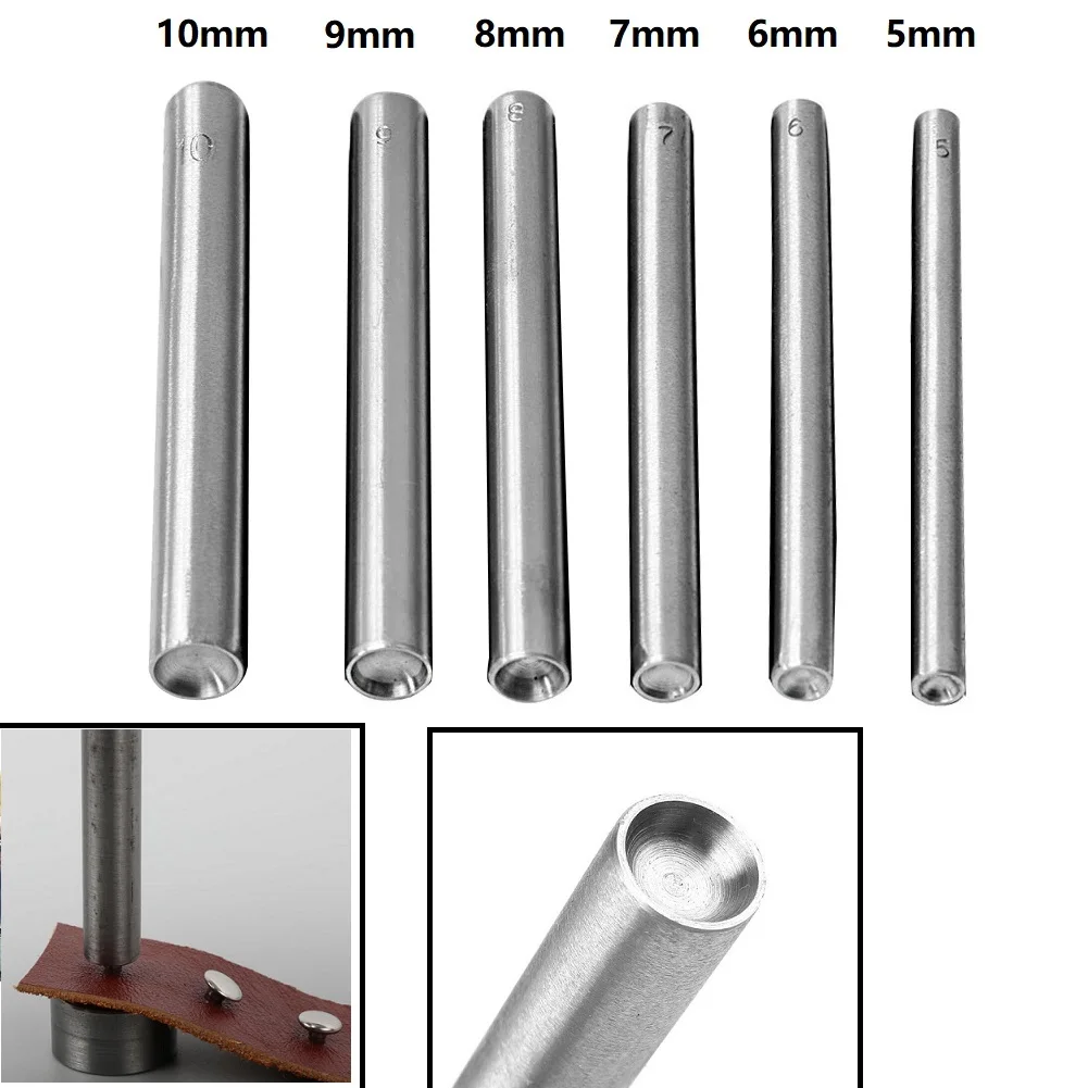 5/6/7/8/9/10mm New Mushroom Domed Snap Rivet SettingTool Steel Studs Punch Setter Hand Punching Tool For Leather Craft Tools
5/6/7/8/9/10mm New Mushroom Domed Snap Rivet SettingTool Steel Studs Punch Setter Hand Punching Tool For Leather Craft Tools