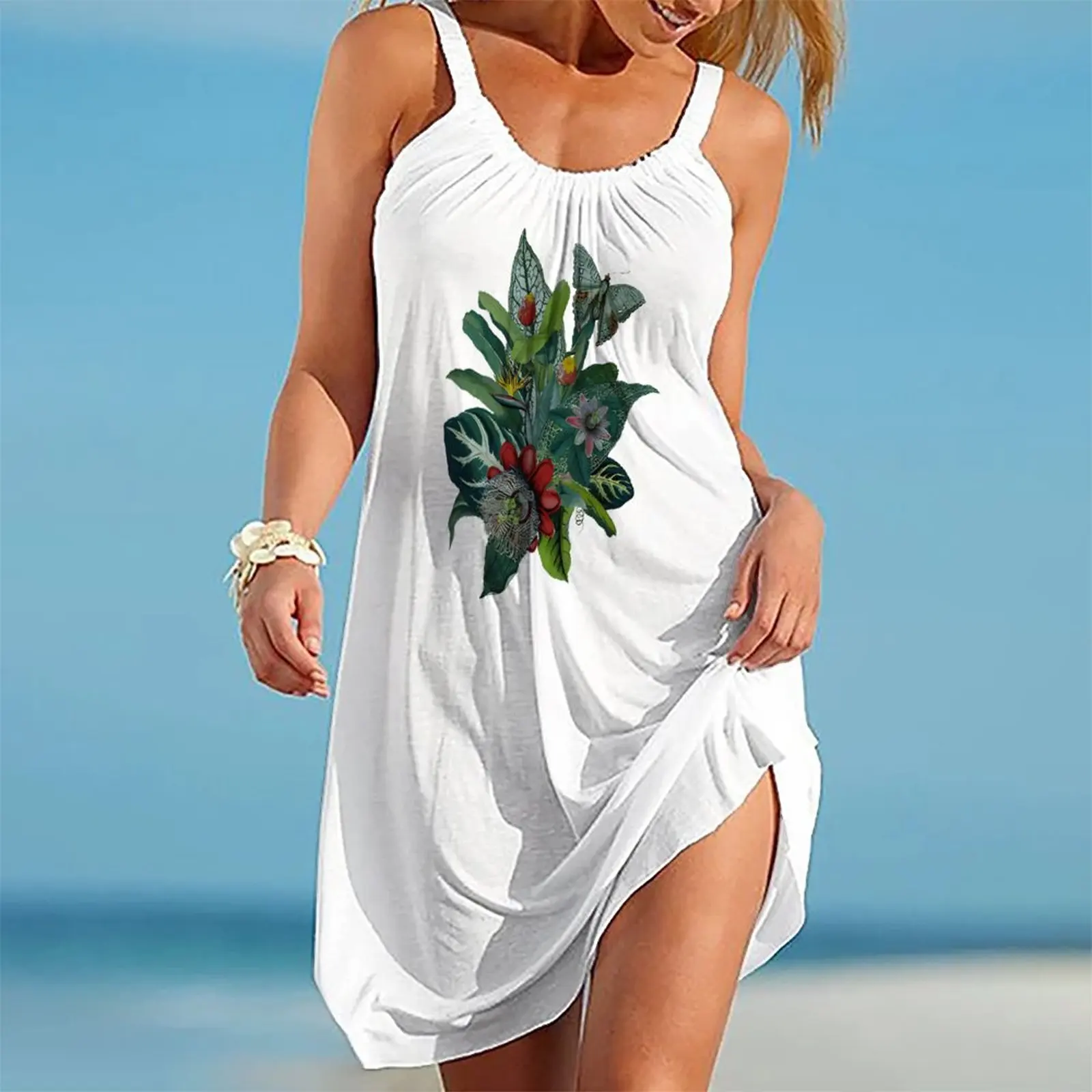 2022 Summer New Women's Beach Skirts Loose Casual Slings Round Neck Party Girls Sexy Clothes Cool and Comfortable
2022 Summer New Women's Beach Skirts Loose Casual Slings Round Neck Party Girls Sexy Clothes Cool and Comfortable