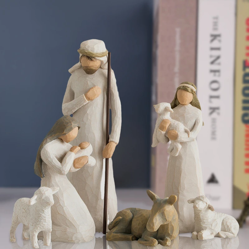 Engraved Hand Painted Art Doll Jesus Statue Birth Nativity Collection Decorative Statue Desk Decoration Home Christmas Gift
Engraved Hand Painted Art Doll Jesus Statue Birth Nativity Collection Decorative Statue Desk Decoration Home Christmas Gift