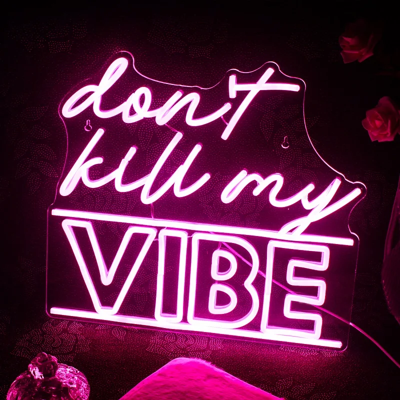 Надпись «Don't Kill My Vibe», неоновая лампа, индивидуальный декор, Подростковая комната, домашняя подсветка, настенная лампа, неоновая лампа
Надпись «Don't Kill My Vibe», неоновая лампа, индивидуальный декор, Подростковая комната, домашняя подсветка, настенная лампа, неоновая лампа