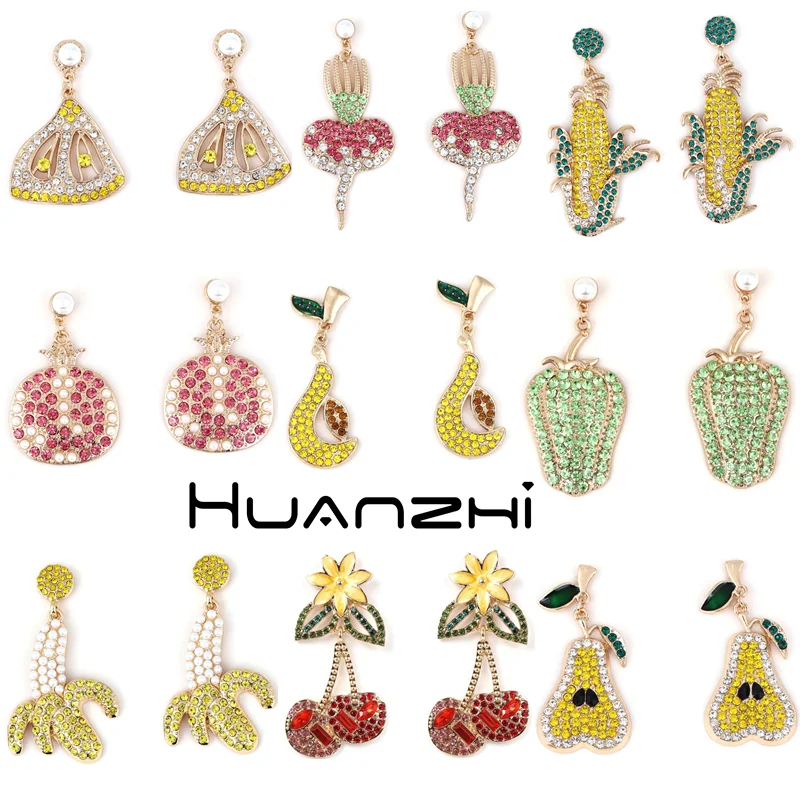 HUANZHI Vintage Shiny Rhinestone Drip Glaze Fruit Stud Earrings Cherry Lemon Pepper Creative Vegetable Earrings for Women Girls
HUANZHI Vintage Shiny Rhinestone Drip Glaze Fruit Stud Earrings Cherry Lemon Pepper Creative Vegetable Earrings for Women Girls