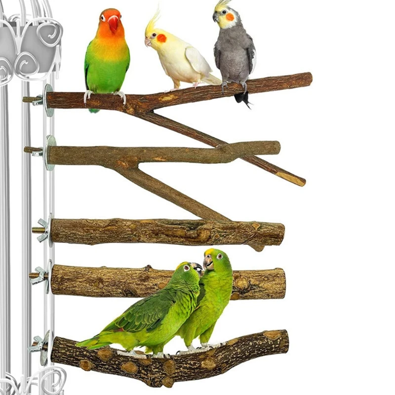 5 Pieces Set Bird Perch Natural Wood Bar Parrot Standing Branches Stand with Apophysis Pet Birds Cage Snuggle Wooden Toy
5 Pieces Set Bird Perch Natural Wood Bar Parrot Standing Branches Stand with Apophysis Pet Birds Cage Snuggle Wooden Toy