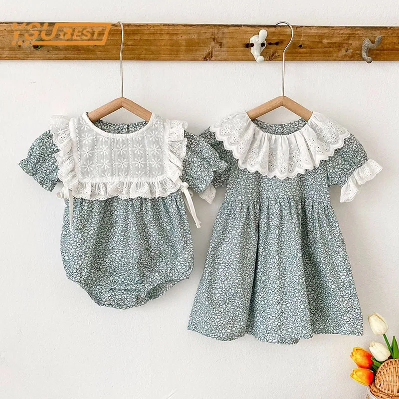 Infant Baby Girls Short Sleeve Sister Flower Rompers Summer Baby Girls Clothes Rompers Kids Baby Girl Rompers 0-2Yrs
Infant Baby Girls Short Sleeve Sister Flower Rompers Summer Baby Girls Clothes Rompers Kids Baby Girl Rompers 0-2Yrs