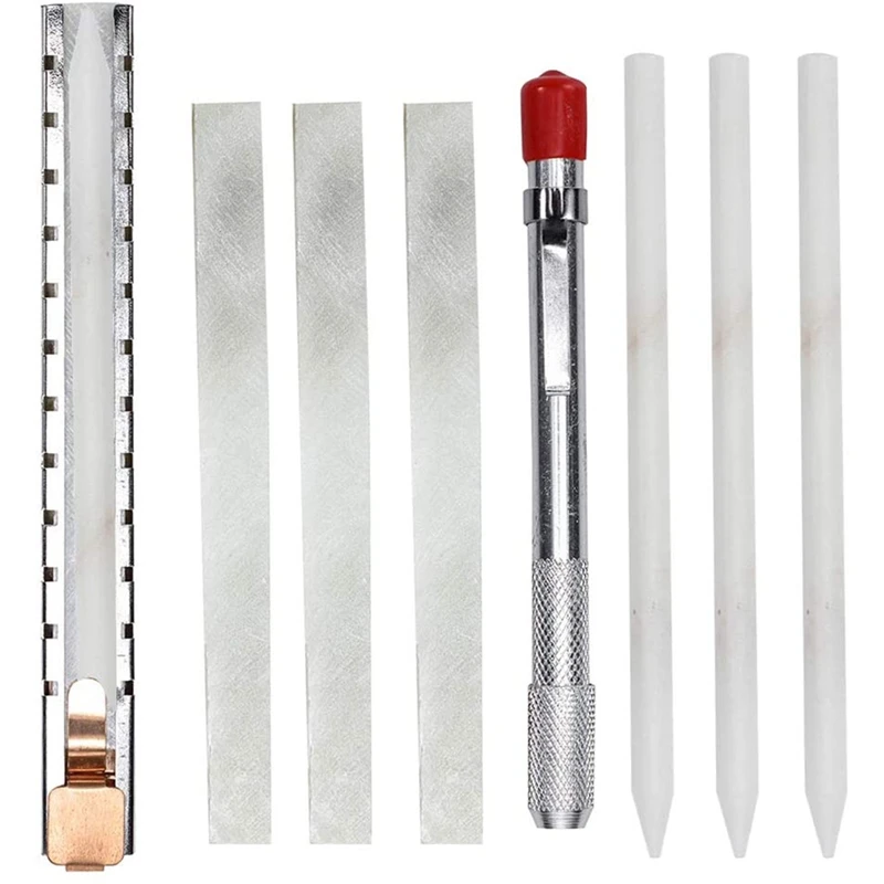 Soapstone Holder Set Mark White Clear And Removable Markings, Flat And Round Holder,Soapstone For Welding
Soapstone Holder Set Mark White Clear And Removable Markings, Flat And Round Holder,Soapstone For Welding